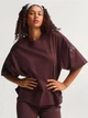 Футболка хлопковая женская Adidas ALL SZN Soft Lux Loose Sportswear JW5067 XS Коричневая (4068808558921) - изображение 10