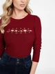 Свитер женский Guess Sheena Lace-Up XS красный (7621701137234) - изображение 3