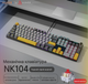 Клавіатура ігрова ajazz nk104, gray-yellow, red-switch - зображення 2