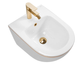 Подвесное биде REA CARLO MINI WHITE GOLD EDGE белый - изображение 2