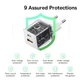Зарядное устройство Baseus Palm Fast Charger USB-C +USB 20W (USB-C to USB-C 60W Cable) White (P10111608213-01) - изображение 5