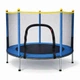 Батут дитячий Fitonix SafeJump 140 см із захисною сіткою та 6 ніжками, синій - изображение 1