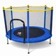 Батут дитячий Fitonix SafeJump 140 см із захисною сіткою та 6 ніжками, синій - изображение 4