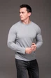 Лонгслив мужской базовый R.A. Long Light-Grey светло-серый 2478-S - изображение 2