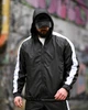 Мужской спортивный костюм Wind Track Black Edition черный ВТ5356, ветрозащитный, лампасы L - изображение 6