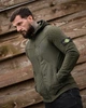Флисовая кофта Stone Island ПП8056 зеленая Polar с капюшоном прессованный флис XL - изображение 4