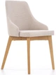 Krzesło do kuchni i salonu Halmar Toledo Beżowe/Dąb miodowy (5905248122642) - obraz 4