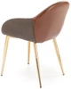 Стілець для кухні та вітальні Halmar K304 Темно-сірий з коричневим (5905248118058) - зображення 4