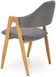 Стілець для кухні та вітальні Halmar K344 з підлокітниками Сірий (5905248118522) - зображення 7