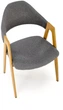 Стілець для кухні та вітальні Halmar K344 з підлокітниками Сірий (5905248118522) - зображення 12