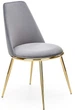 Стілець для кухні та вітальні Halmar K460 із золотим каркасом Сірий (5905248119895) - зображення 1