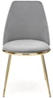 Стілець для кухні та вітальні Halmar K460 із золотим каркасом Сірий (5905248119895) - зображення 2