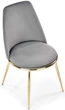 Стілець для кухні та вітальні Halmar K460 із золотим каркасом Сірий (5905248119895) - зображення 5
