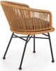 Krzesło do kuchni i salonu Halmar K400 z rattanu Naturalne/Popielate (5905248119314) - obraz 11