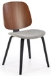 Стілець для кухні та вітальні Halmar K563 Попелястий/Ореховий (5905248133020) - зображення 1
