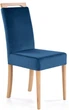 Krzesło do kuchni i salonu Halmar Clarion Granatowe/Dąb miodowy (5905248133099) - obraz 1
