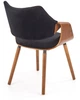 Стілець для кухні та вітальні Halmar K396 із підлокітниками Горіх/Чорний (5905248121546) - зображення 8