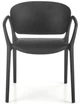 Krzesło do kuchni Halmar K491 plastikowe z podłokietnikami Czarne (5905248125858) - obraz 5