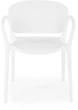 Стілець для кухні Halmar K491 пластиковий з підлокітниками Білий (5905248125841) - зображення 11