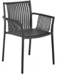Krzesło do kuchni Halmar K492 plecione z podłokietnikami Czarne (5905248125889) - obraz 1