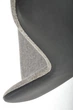 Стілець для кухні та вітальні Halmar K494 обертальний Попелястий/Чорний (5905248125933) - зображення 7