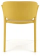 Krzesło do kuchni Halmar K491 plastikowe z podłokietnikami Musztardowe (5905248125865) - obraz 8