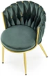 Стілець для кухні та вітальні Halmar K517 зі золотим каркасом Темно-зелений (5905248126350) - зображення 14