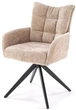 Стілець для кухні та вітальні Halmar K540 обертальний Бежевий (5905248132443) - зображення 7