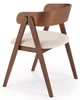 Стілець для кухні та вітальні Halmar K562 Світло-бежевий/Ореховий (5905248133013) - зображення 4