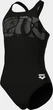 Купальник слитный для девушек Arena GRAPHIC SWIMSUIT V BACK черный, белый Дит 128 см - изображение 6