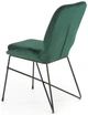 Krzesło do kuchni i salonu Halmar K454 ciemnozielone (5905248121416) - obraz 5