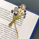 Металева закладка для книг у формі квітів "Іриси", закладинка для книги. мк-0038 - зображення 1