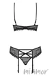 Комплект кружевной Obsessive 818-SEG-1 set L/XL Черный - изображение 4