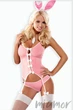Ігровий костюм кролика Obsessive Bunny suit S/M Рожевий - зображення 1
