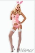 Ігровий костюм кролика Obsessive Bunny suit S/M Рожевий - зображення 3