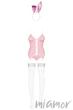 Ігровий костюм кролика Obsessive Bunny suit S/M Рожевий - зображення 4