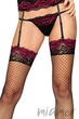 Чулки в сетку под пояс Livia Corsetti Perry S/M Nero - изображение 1