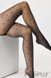 Колготки с узором "сердечки" Gabriella Emily 20 den 3 Nero - изображение 4
