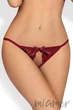 Трусики еротичні Obsessive Miamor panty otwarte L/XL Марсала - зображення 1