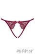 Трусики еротичні Obsessive Miamor panty otwarte L/XL Марсала - зображення 3