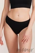 Трусики-стринг бесшовные фактурные Giulia String briefs Grain S/M Черные - изображение 1