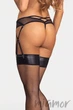 Трусики з доступом і пажами для панчіх Obsessive Dominna L/XL Чорні - зображення 2