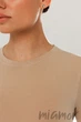 Футболка безшовна облягаюча GIULIA T-Shirt S/M Бежева - зображення 2