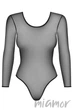 Боди прозрачное с открытой спиной Obsessive B124 S/M Черное - изображение 3
