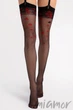 Панчохи під пояс із принтом Серечки Fiore ALICE 20 den 2 Nero/Red - зображення 1