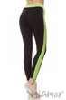 Леггинсы спортивные GIULIA LEGGINGS SPORT XS Черно-зеленые - изображение 2