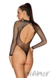 Боді-сітка з відкритою спиною Obsessive B125 S/M/L Чорне - зображення 2