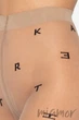 Колготки с узором "Буквы" GATTA Letters 01 20den 2 Nero - изображение 8