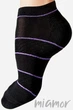 Носки хлопковые в полоску Lores Run Calzino One Size Nero - изображение 2