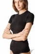 Футболка жіноча облягаюча Luna L008 Laura XL Чорна - зображення 1